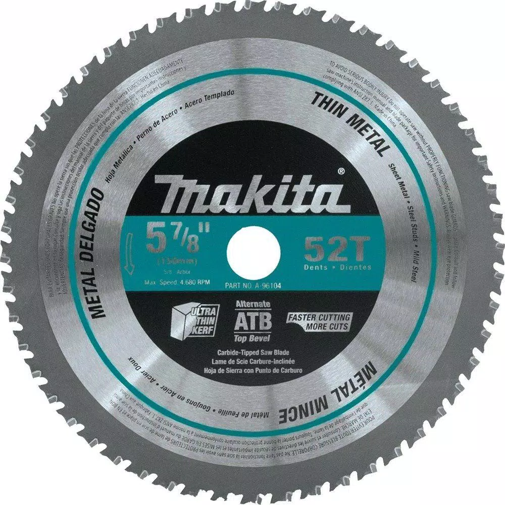 Promo ๐ Makita 5-7/8 In. 52-Teeth Carbide-Tipped Thin Metal Saw Blade ๐งจ 3 Promo ๐ Makita 5-7/8 In. 52-Teeth Carbide-Tipped Thin Metal Saw Blade ๐งจ