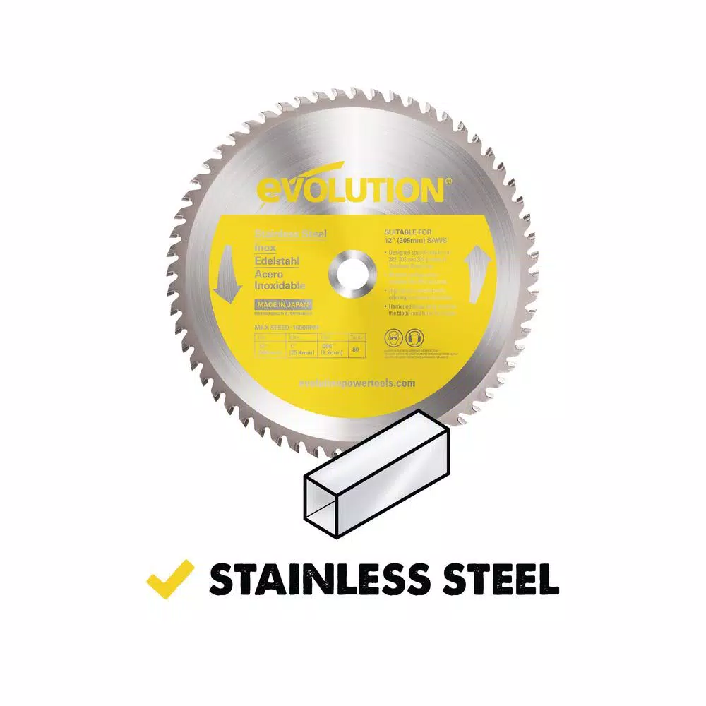 Cheap π Evolution Power Tools 12 In. 80-Teeth Stainless-Steel Cutting Saw Blade π 4 Cheap π Evolution Power Tools 12 In. 80-Teeth Stainless-Steel Cutting Saw Blade π - Image 2