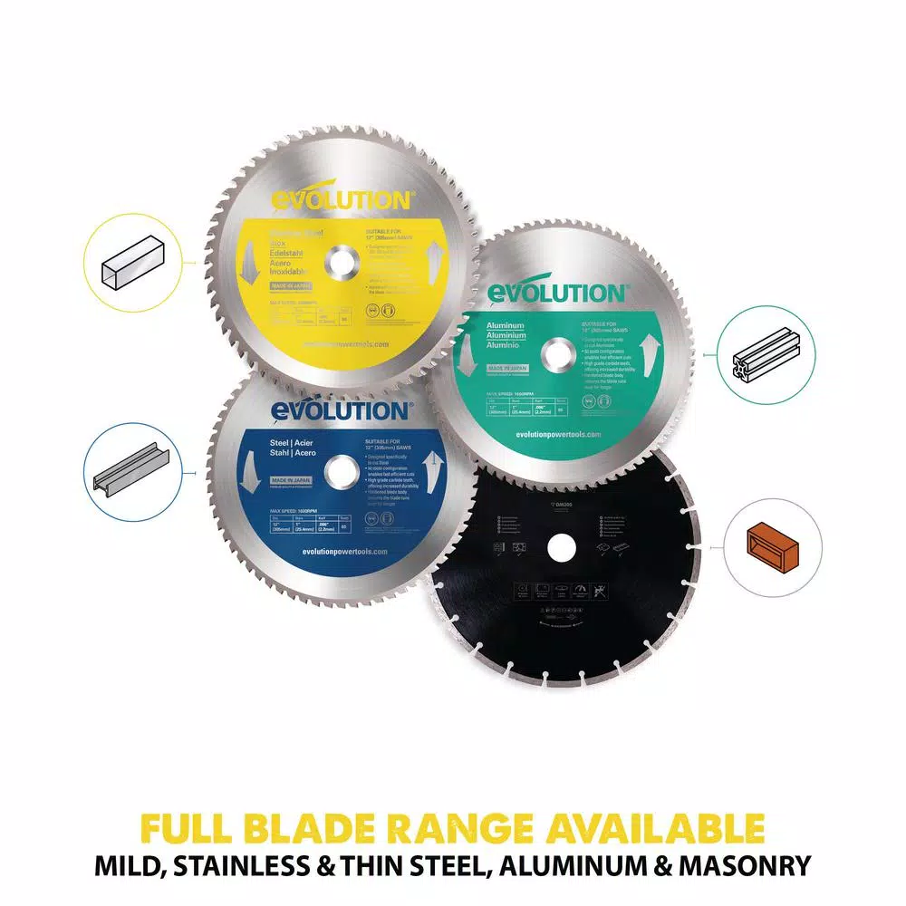 Cheap π Evolution Power Tools 12 In. 80-Teeth Stainless-Steel Cutting Saw Blade π 5 Cheap π Evolution Power Tools 12 In. 80-Teeth Stainless-Steel Cutting Saw Blade π - Image 3