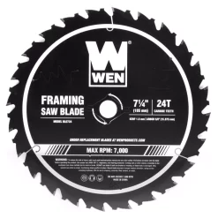 New ✨ WEN 7.25 In. 24-Tooth Carbide-Tipped Professional Framing Saw Blade For Miter Saws And Circular Saws ✔️