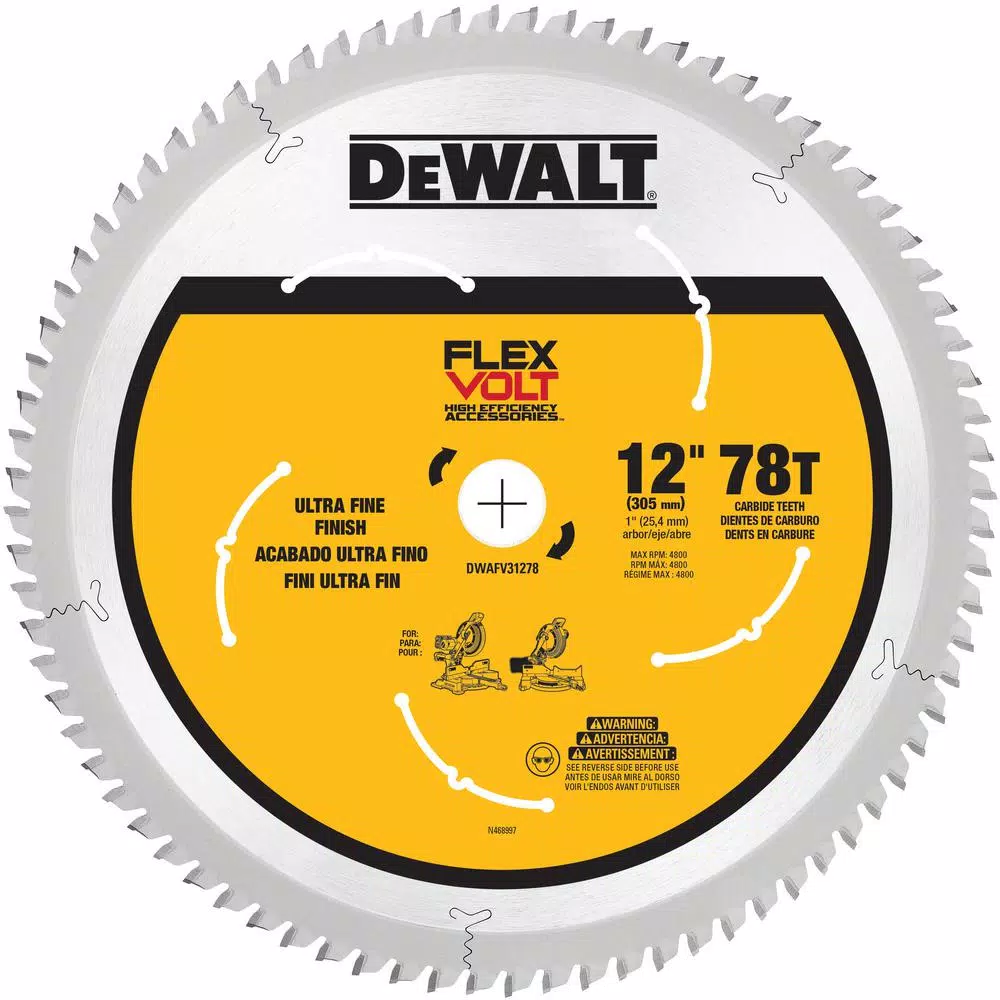 Budget ❤️ DEWALT FLEXVOLT 12 In. 78-Teeth Carbide-Tipped Miter Saw Blade ⭐ 3 Budget ❤️ DEWALT FLEXVOLT 12 In. 78-Teeth Carbide-Tipped Miter Saw Blade ⭐