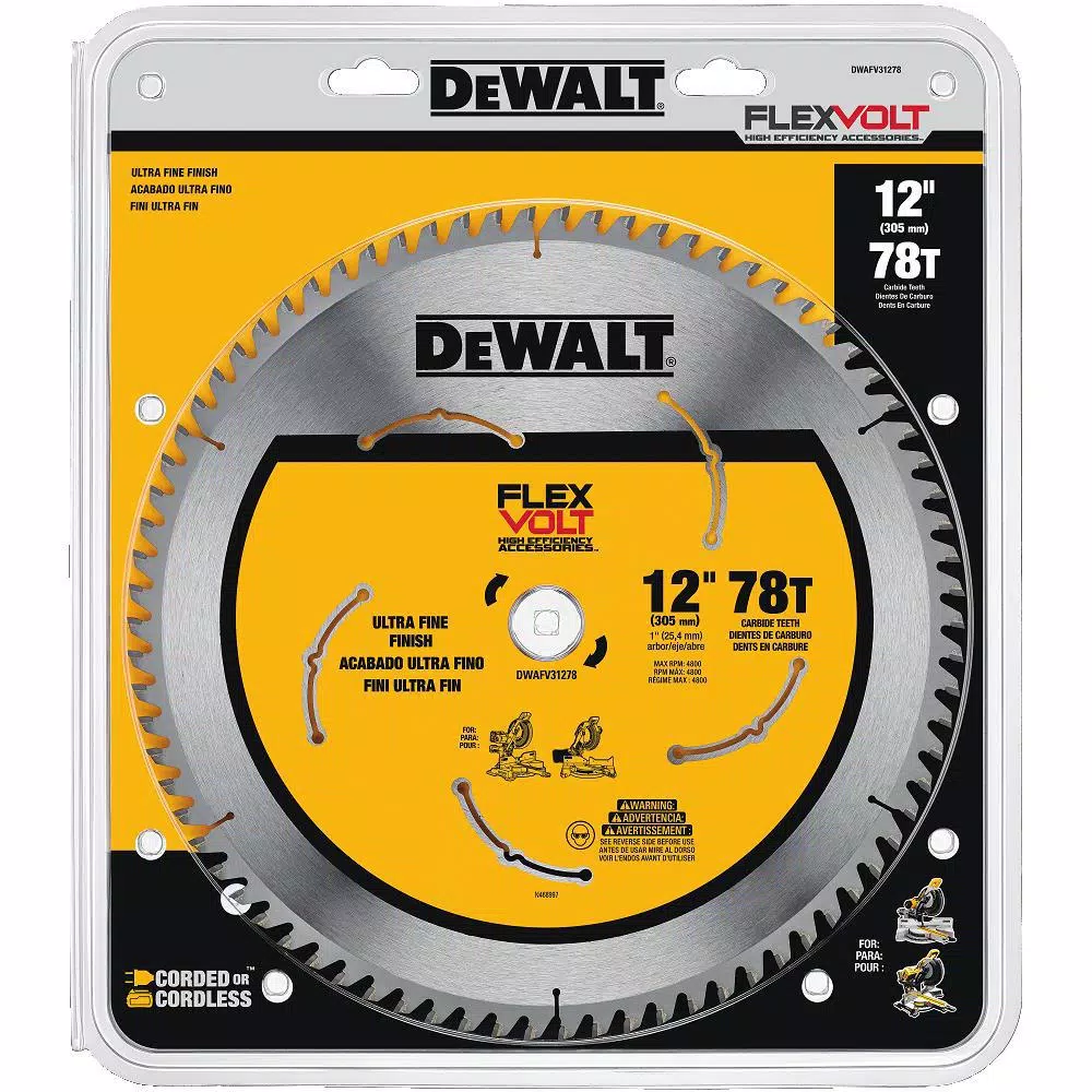 Budget ❤️ DEWALT FLEXVOLT 12 In. 78-Teeth Carbide-Tipped Miter Saw Blade ⭐ 4 Budget ❤️ DEWALT FLEXVOLT 12 In. 78-Teeth Carbide-Tipped Miter Saw Blade ⭐ - Image 2