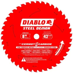 Best deal 🔥 DIABLO 8 In. X 42-Tooth Steel Demon Cermet II Carbide Blade For Ferrous Metals & Stainless Steel ⭐