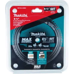 Budget 😉 Makita 6-1/2 In. 60T Carbide-Tipped Max Efficiency Miter Saw Blade 🎁 -saw-blades Shop unnamed file 2532