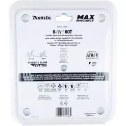 Budget 😉 Makita 6-1/2 In. 60T Carbide-Tipped Max Efficiency Miter Saw Blade 🎁 -saw-blades Shop unnamed file 2533