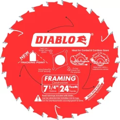 Brand new 😀 DIABLO 7-1/4 In. X 24-Teeth Tracking Point Framing Saw Blade 🌟