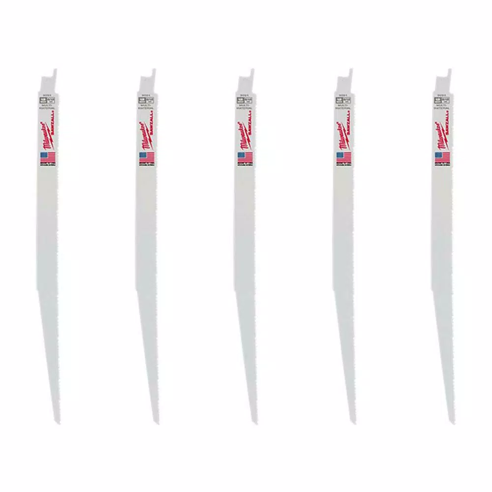 Outlet ๐ Milwaukee 12 In. 8/12 TPI. Multi-Material Cutting SAWZALL Reciprocating Saw Blades (5-Pack) ๐ 3 Outlet ๐ Milwaukee 12 In. 8/12 TPI. Multi-Material Cutting SAWZALL Reciprocating Saw Blades (5-Pack) ๐