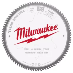Coupon 👍 Milwaukee 14 In. X 90 Carbide Teeth Thin Metal Cutting Circular Saw Blade 💯