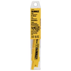 Best Sale 🛒 DEWALT 6 In. 5/8 Teeth Per In. Taper Back Bi-Metal Reciprocating Saw Blade (5-Pack) 🔥 -saw-blades Shop unnamed file 2706