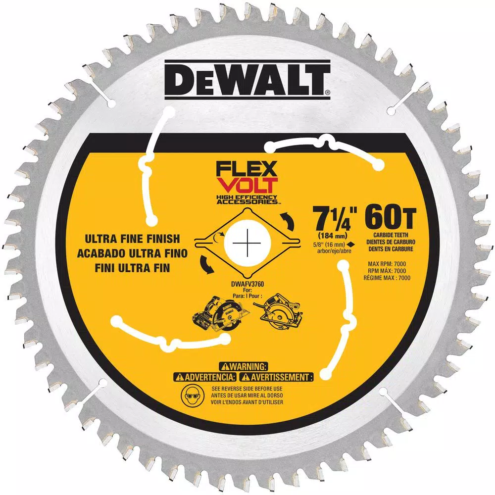 Budget 👏 DEWALT FLEXVOLT 7-1/4 In. 60-Teeth Carbide-Tipped Circular Saw Blade 🥰 3 Budget 👏 DEWALT FLEXVOLT 7-1/4 In. 60-Teeth Carbide-Tipped Circular Saw Blade 🥰