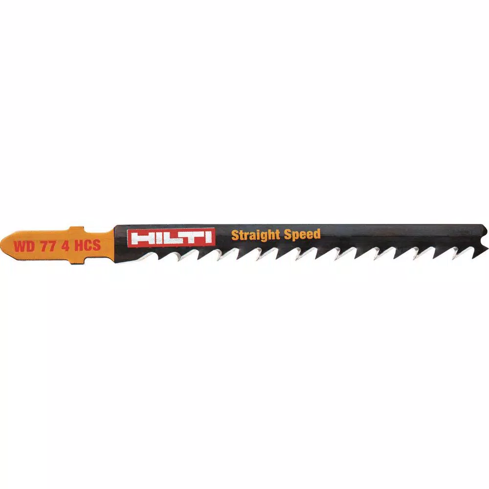 Promo ⭐ Hilti 3 In. 6 TPI WD 77 4 High Carbon Steel T-Shank Premium Jig Saw Blade For Cutting Wood Up To 50 Mm Thick (5-Pack) ✨ 4 Promo ⭐ Hilti 3 In. 6 TPI WD 77 4 High Carbon Steel T-Shank Premium Jig Saw Blade For Cutting Wood Up To 50 Mm Thick (5-Pack) ✨ - Image 2
