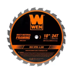Buy 💯 WEN 10 In. 24-Tooth Carbide-Tipped Professional Multi-Material Framing Saw Blade ❤️