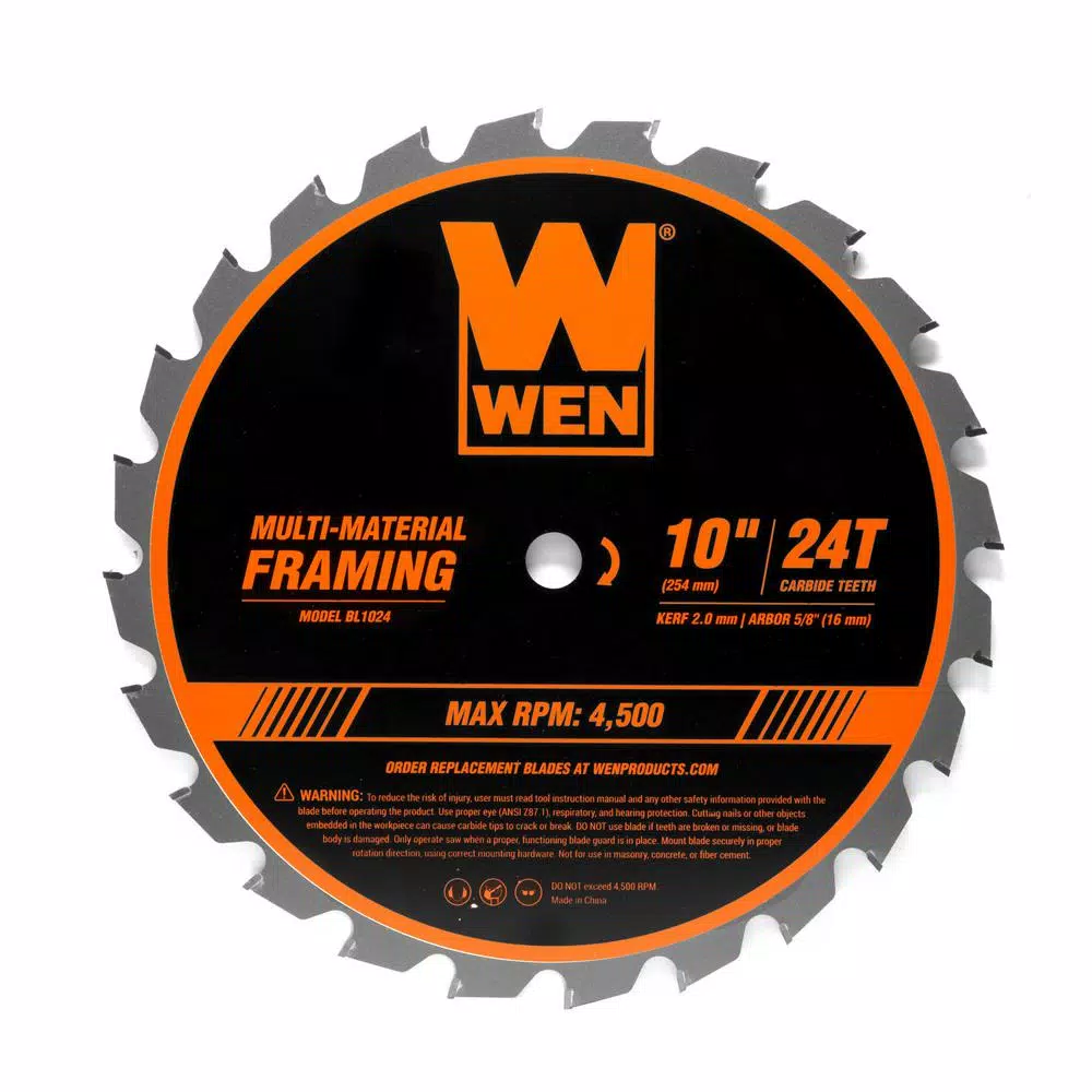 Buy π― WEN 10 In. 24-Tooth Carbide-Tipped Professional Multi-Material Framing Saw Blade β€οΈ 3 Buy π― WEN 10 In. 24-Tooth Carbide-Tipped Professional Multi-Material Framing Saw Blade β€οΈ