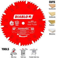 Budget 🔥 DIABLO 10 In. X 50-Teeth Combination Saw Blade 🤩 -saw-blades Shop unnamed file 2810
