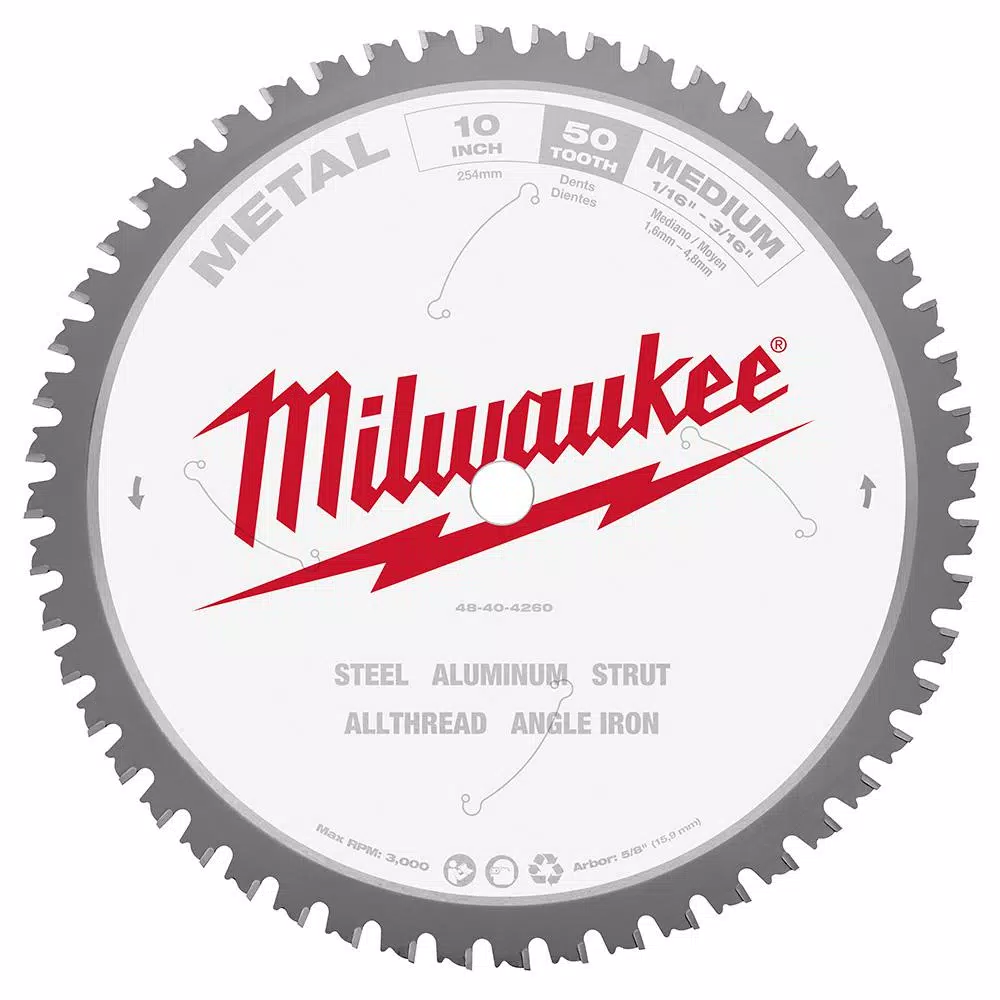 Best deal 🎉 Milwaukee 10 In. X 50 Carbide Teeth Metal Cutting Circular Saw Blade 🔥