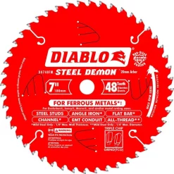 Best reviews of 🛒 DIABLO 7 In. X 48-Tooth X 20mm Arbor Steel Demon Ferrous Metal Cutting Saw Blade 🔔