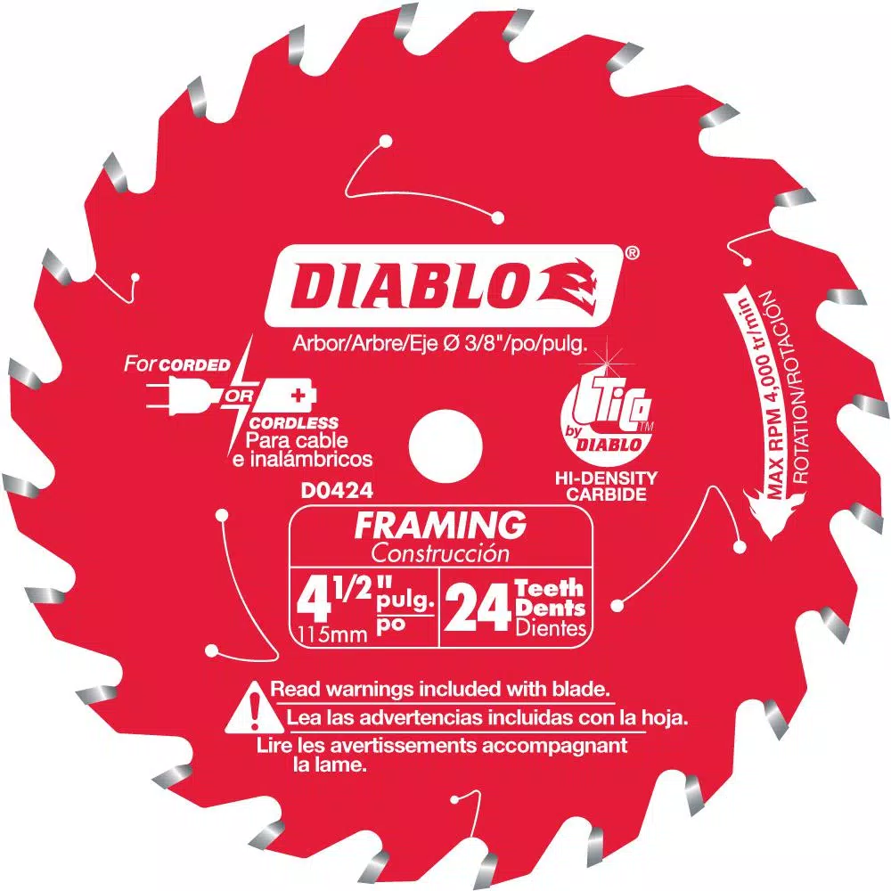 Cheap β DIABLO 4-1/2 In. X 24-Teeth Framing Saw Blade π₯° 3 Cheap β DIABLO 4-1/2 In. X 24-Teeth Framing Saw Blade π₯°
