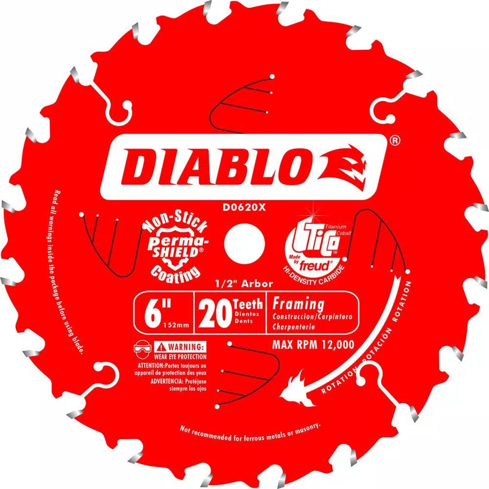 Deals ❤️ DIABLO 6 In. X 20-Tooth Framing Saw Blade For Saw Boss 🌟 3 Deals ❤️ DIABLO 6 In. X 20-Tooth Framing Saw Blade For Saw Boss 🌟
