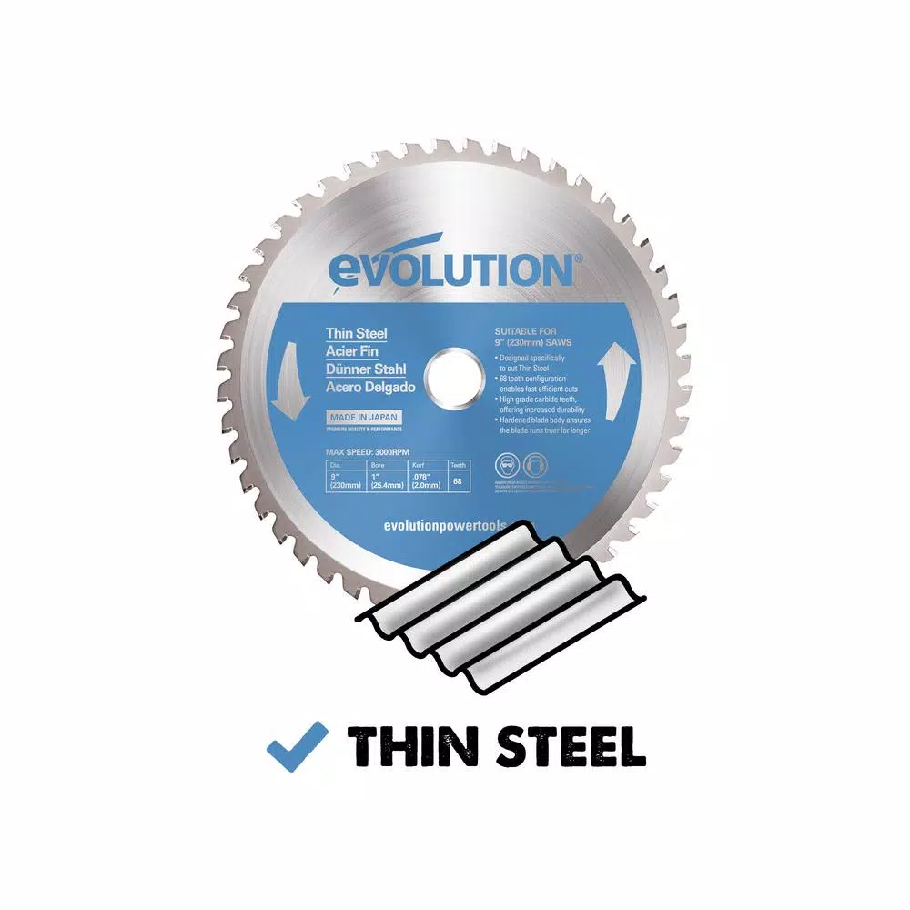 Best reviews of ❤️ Evolution Power Tools 9 In. 68-Teeth Thin Steel Cutting Saw Blade ⭐ 4 Best reviews of ❤️ Evolution Power Tools 9 In. 68-Teeth Thin Steel Cutting Saw Blade ⭐ - Image 2