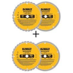 Promo ๐ฅ DEWALT 12 In. Miter Saw Blade 32-Teeth And 80-Teeth (2-Pack) With Bonus 12 In. Miter Saw Blade 32-Teeth And 80-Teeth (2-Pack) ๐คฉ
