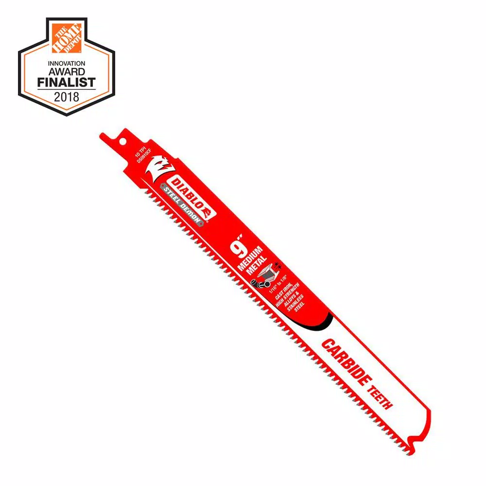 Hot Sale 😉 DIABLO 9 In. 10 TPI Steel Demon Carbide Medium Metal Cutting Reciprocating Saw Blade (3-Pack) With 3 Bonus Carbide Blades 🤩 5 Hot Sale 😉 DIABLO 9 In. 10 TPI Steel Demon Carbide Medium Metal Cutting Reciprocating Saw Blade (3-Pack) With 3 Bonus Carbide Blades 🤩 - Image 3