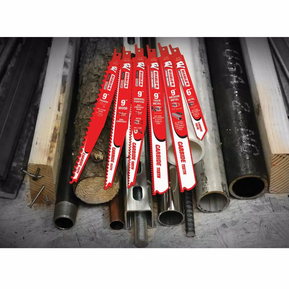 Hot Sale 😉 DIABLO 9 In. 10 TPI Steel Demon Carbide Medium Metal Cutting Reciprocating Saw Blade (3-Pack) With 3 Bonus Carbide Blades 🤩 7 Hot Sale 😉 DIABLO 9 In. 10 TPI Steel Demon Carbide Medium Metal Cutting Reciprocating Saw Blade (3-Pack) With 3 Bonus Carbide Blades 🤩 - Image 5