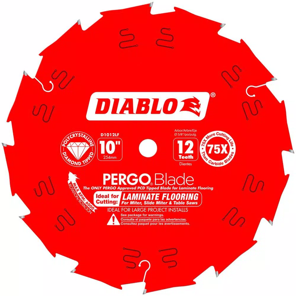 Top 10 ❤️ DIABLO 10 In. X 12-Tooth Polycrystalline Diamond (PCD) Tipped Ultimate Flooring Blade 🎉 3 Top 10 ❤️ DIABLO 10 In. X 12-Tooth Polycrystalline Diamond (PCD) Tipped Ultimate Flooring Blade 🎉