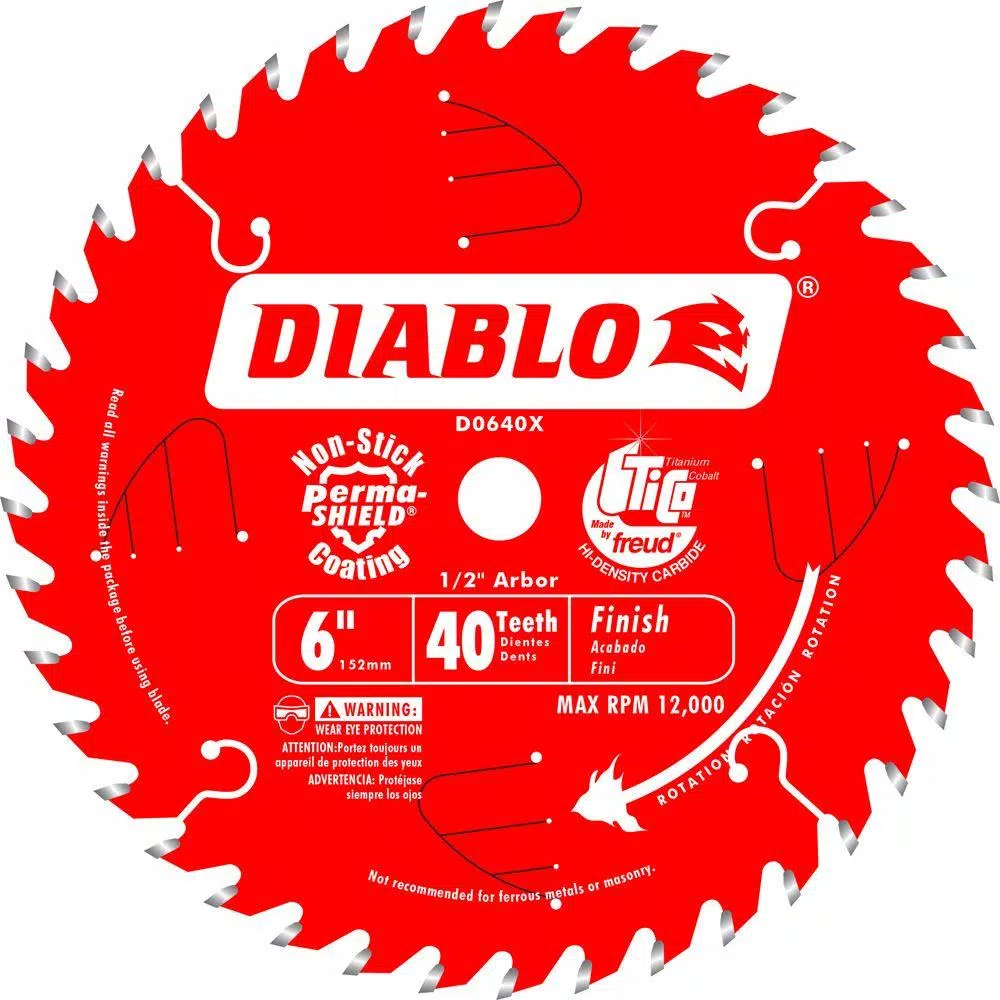 Cheapest π DIABLO 6 In. X 40-Tooth Finish Saw Blade For Saw Boss π₯° 3 Cheapest π DIABLO 6 In. X 40-Tooth Finish Saw Blade For Saw Boss π₯°