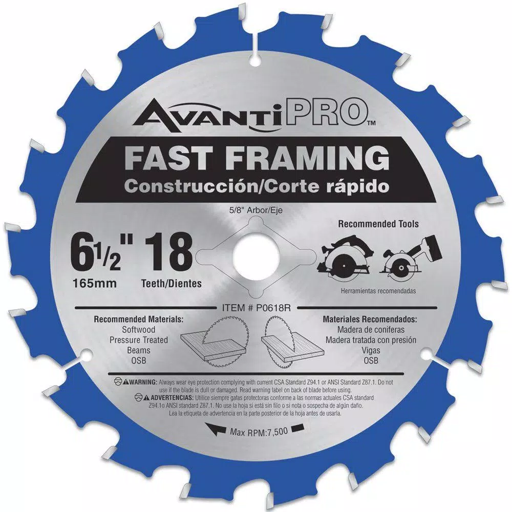 Wholesale โญ Avanti Pro 6-1/2 In. X 18-Teeth Fast Framing Saw Blade ๐งจ 3 Wholesale โญ Avanti Pro 6-1/2 In. X 18-Teeth Fast Framing Saw Blade ๐งจ