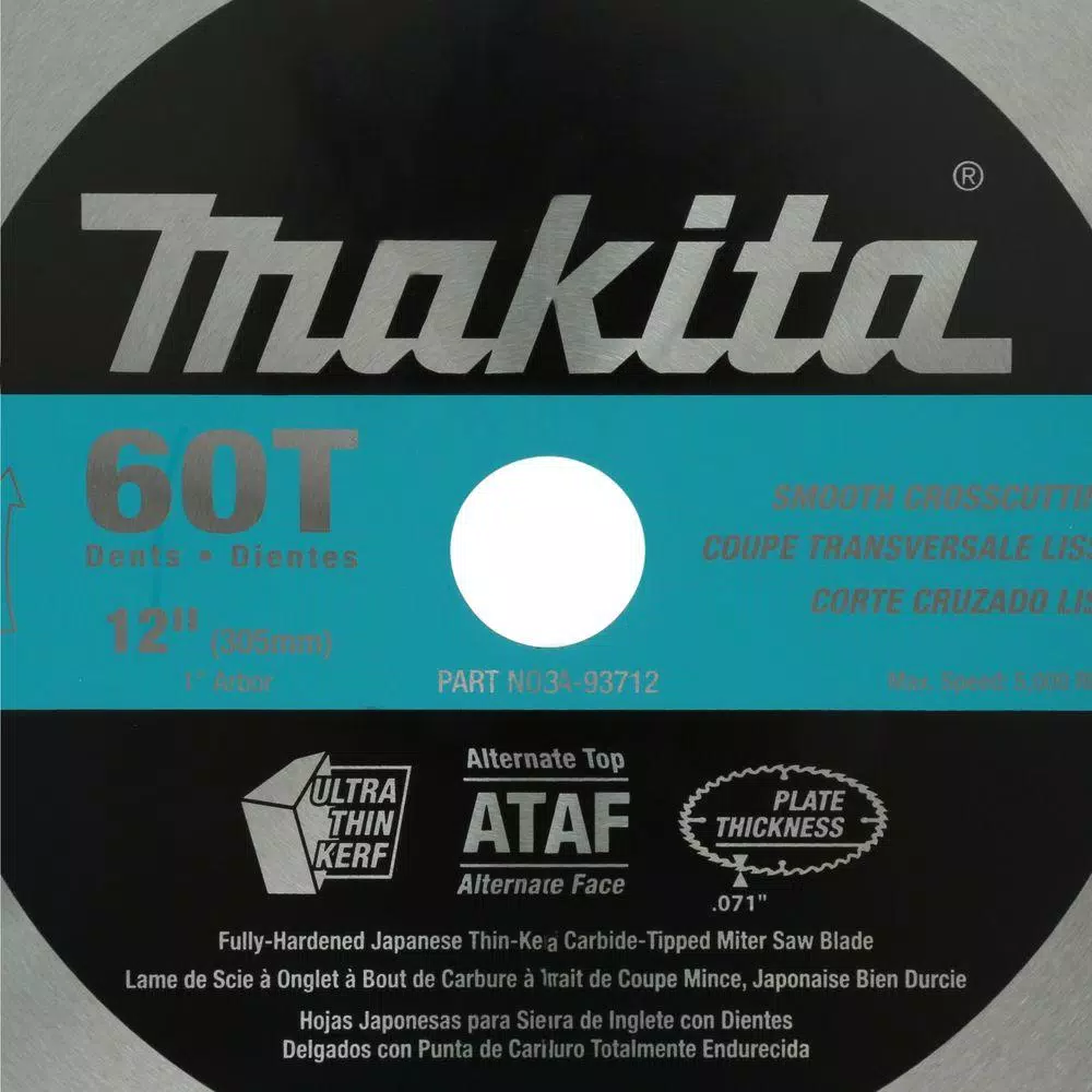 Best reviews of 👏 Makita 12 In. X 1 In. 60-Teeth Micro-Polished Miter Saw Blade ✔️ 5 Best reviews of 👏 Makita 12 In. X 1 In. 60-Teeth Micro-Polished Miter Saw Blade ✔️ - Image 3