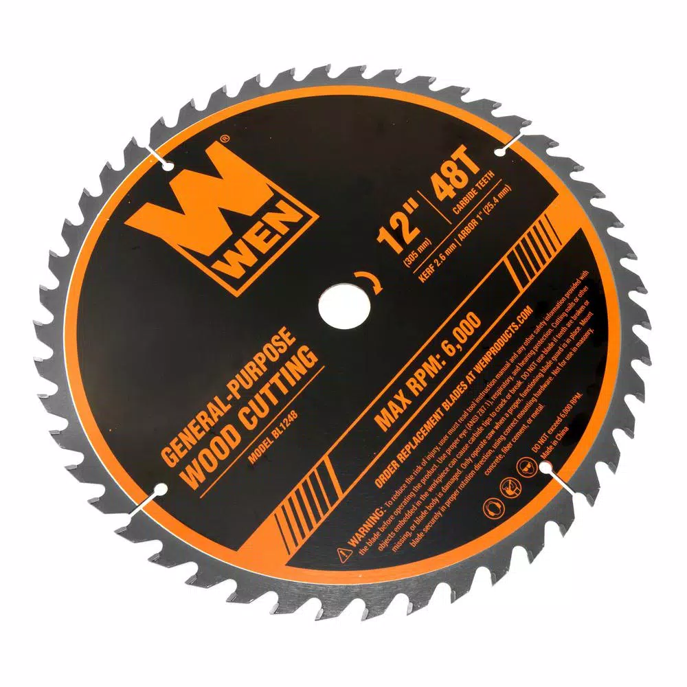 Brand new 🥰 WEN 12 In. 48-Tooth Carbide-Tipped Professional Woodworking Saw Blade For Miter Saws And Table Saws 🔔 6 Brand new 🥰 WEN 12 In. 48-Tooth Carbide-Tipped Professional Woodworking Saw Blade For Miter Saws And Table Saws 🔔 - Image 4