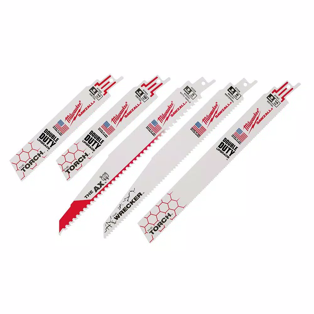 Promo ⌛ Milwaukee SAWZALL Demolition Nail-Embedded Wood And Metal Cutting Bi-Metal Reciprocating Saw Blade Set (5 Piece) 👍 6 Promo ⌛ Milwaukee SAWZALL Demolition Nail-Embedded Wood And Metal Cutting Bi-Metal Reciprocating Saw Blade Set (5 Piece) 👍 - Image 4