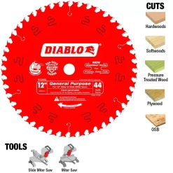 Deals 🥰 DIABLO 12 In. X 44-Teeth General Purpose Saw Blade (2-Pack) 😉 -saw-blades Shop unnamed file 3118