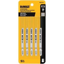 Promo ⌛ DEWALT 3 In. 14 TPI Thick Metal Cutting Jig Saw Blade Bi-Metal T-Shank (5-Pack) 👍