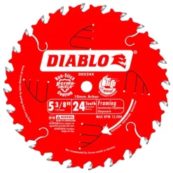Flash Sale 😀 DIABLO 5-3/8 In. X 24-Tooth X 10 Mm Arbor Framing Trim Saw Blade ✔️