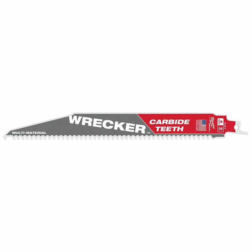 Brand new 💯 Milwaukee 9 In. 6 TPI WRECKER Carbide Teeth Multi-Material Cutting SAWZALL Reciprocating Saw Blade 😉
