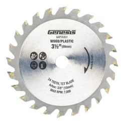 Best Sale 🧨 Genesis 3-1/2 In. 24-Teeth Tungsten Carbide-Tipped Circular Saw Blade For Wood And Plastic 🔥