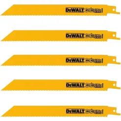 Best reviews of 😉 DEWALT 8 In. 10/14 Teeth Per In. Straight Back Bi-Metal Reciprocating Saw Blade (5-Pack) 🤩