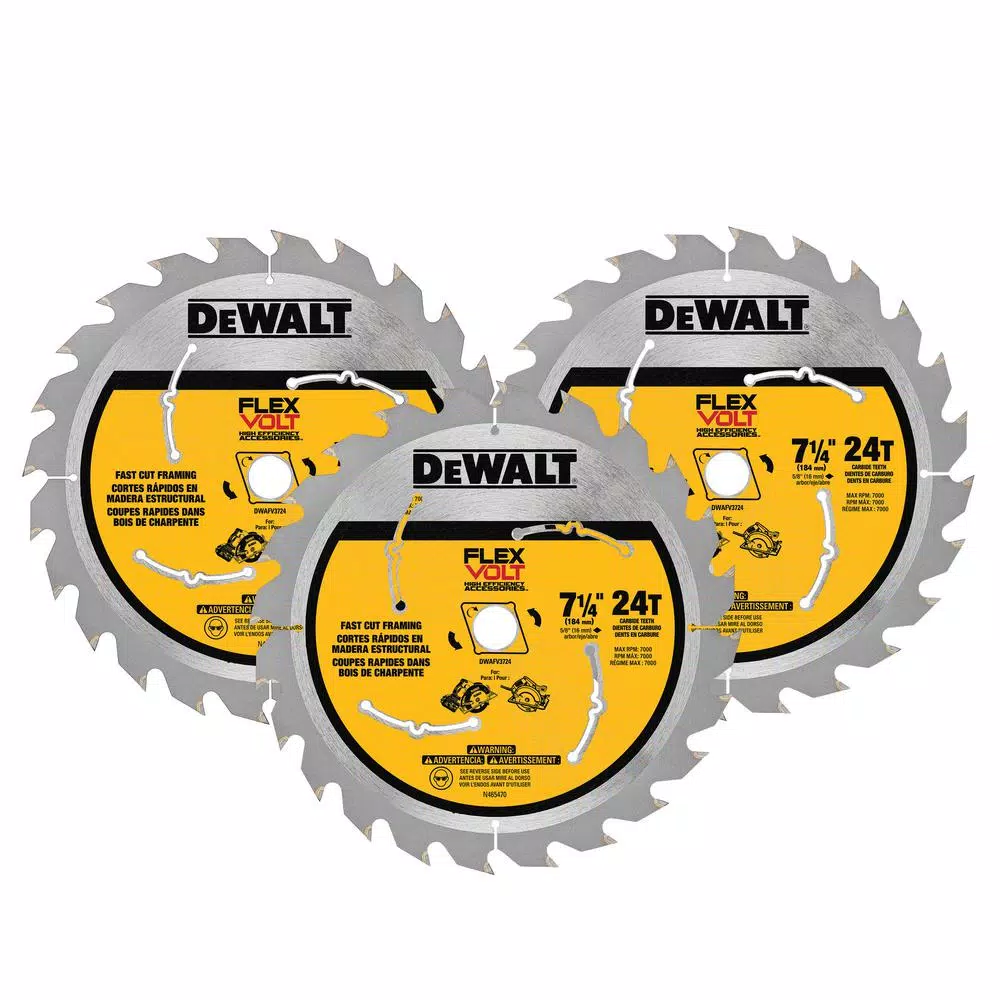 Buy 🤩 DEWALT FLEXVOLT 7-1/4 In. 24-Teeth Carbide-Tipped Circular Saw Blade (3-Pack) 🎁 3 Buy 🤩 DEWALT FLEXVOLT 7-1/4 In. 24-Teeth Carbide-Tipped Circular Saw Blade (3-Pack) 🎁