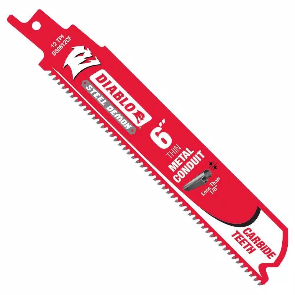 Wholesale β¨ DIABLO 6 In. 12 TPI Steel Demon Carbide Thin Metal Conduit Cutting Reciprocating Saw Blade π― 3 Wholesale β¨ DIABLO 6 In. 12 TPI Steel Demon Carbide Thin Metal Conduit Cutting Reciprocating Saw Blade π―