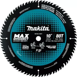 Best deal 🔥 Makita 10 In. 80T Carbide-Tipped Max Efficiency Miter Saw Blade ⭐
