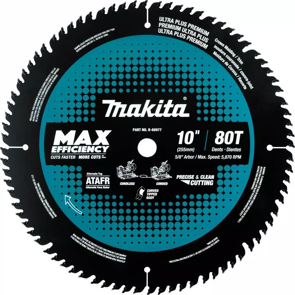 Best deal 🔥 Makita 10 In. 80T Carbide-Tipped Max Efficiency Miter Saw Blade ⭐ 3 Best deal 🔥 Makita 10 In. 80T Carbide-Tipped Max Efficiency Miter Saw Blade ⭐