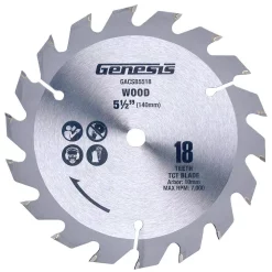 New ๐ Genesis 5-1/2 In. 18-Tooth Tungsten Carbide-Tipped Circular Saw Blade ๐ฏ