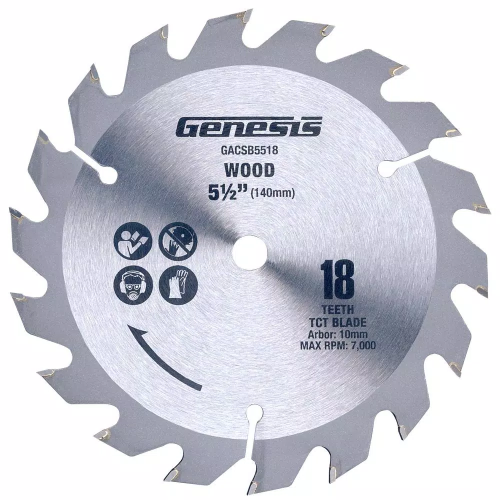 New ๐ Genesis 5-1/2 In. 18-Tooth Tungsten Carbide-Tipped Circular Saw Blade ๐ฏ 2 New ๐ Genesis 5-1/2 In. 18-Tooth Tungsten Carbide-Tipped Circular Saw Blade ๐ฏ
