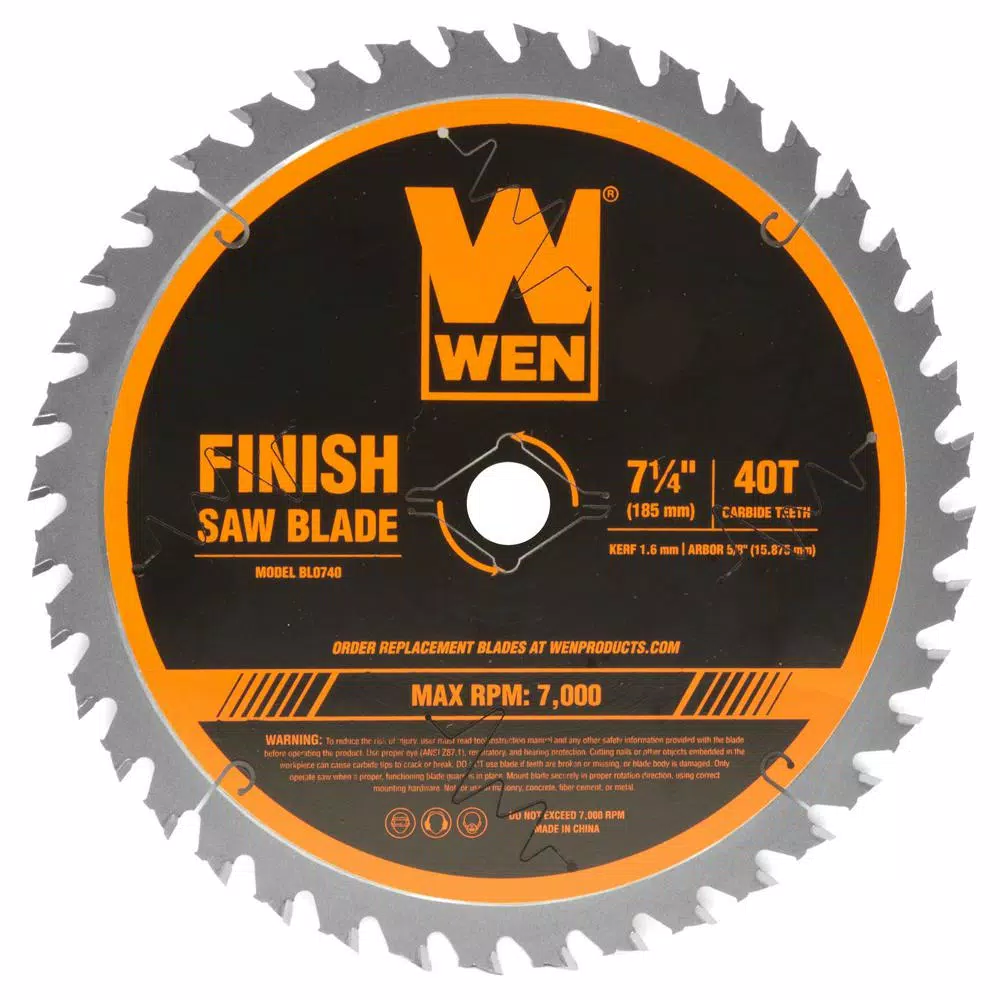 Brand new ๐ WEN 7.25 In. 40-Tooth Carbide-Tipped Professional Finish Saw Blade For Miter Saws And Circular Saws ๐ฏ 3 Brand new ๐ WEN 7.25 In. 40-Tooth Carbide-Tipped Professional Finish Saw Blade For Miter Saws And Circular Saws ๐ฏ