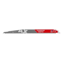 Promo 👏 Milwaukee 12 In. 5 TPI AX Carbide Teeth Demo Nail Embedded Wood Cutting SAWZALL Reciprocating Saw Blade (1-Pack) 😀
