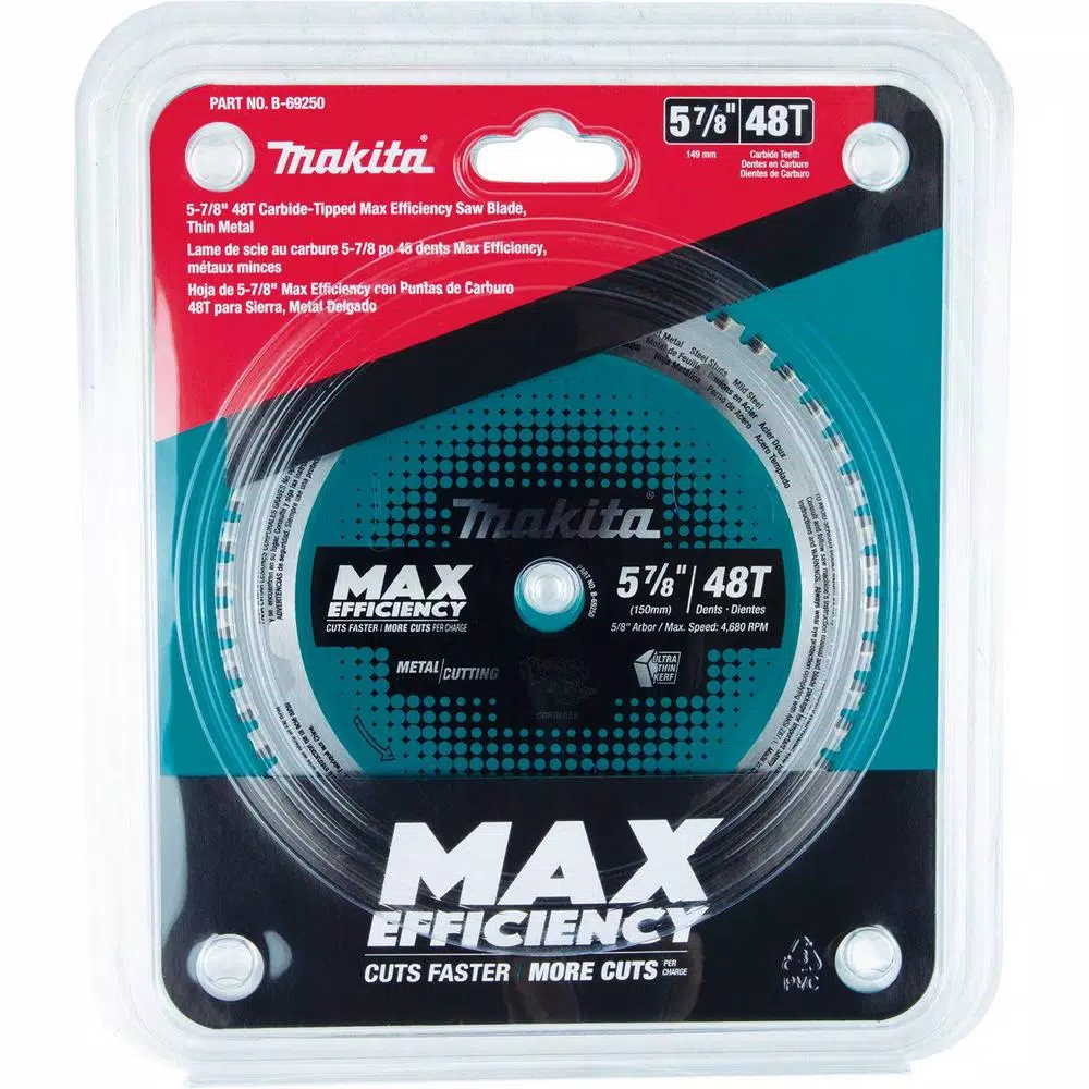 Budget ๐ฏ Makita 5-7/8 In. 48T Carbide-Tipped Max Efficiency Saw Blade, Thin Metal ๐ 5 Budget ๐ฏ Makita 5-7/8 In. 48T Carbide-Tipped Max Efficiency Saw Blade, Thin Metal ๐ - Image 3