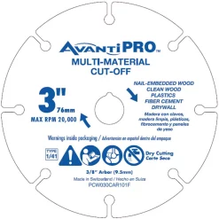 Cheapest 👍 Avanti Pro Avanti Pro 3 In. Carbide Grit Multi-Material Cut Off Wheel 💯