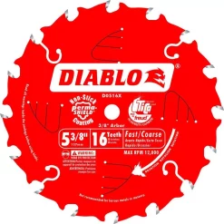 Hot Sale 👍 DIABLO 5-3/8 In. X 16-Tooth 10mm Arbor Fast/Coarse Trim Saw Blade 🎁