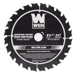 Best Pirce 🎉 WEN 6.5 In. 24-Tooth Carbide-Tipped Thin-Kerf Professional Track Saw Blade With PTFE 🧥 Coating 🥰
